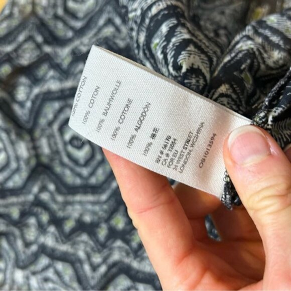 Free People Sz XS Mostly Meadow Bohemian Printed Puff Sleeves Blouse - Picture 10 of 11